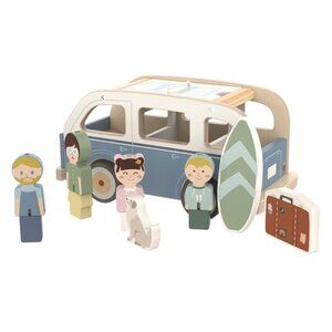 Bee Happy Wooden Infant Mini Playset Surfing RV Set - Blue and Cream